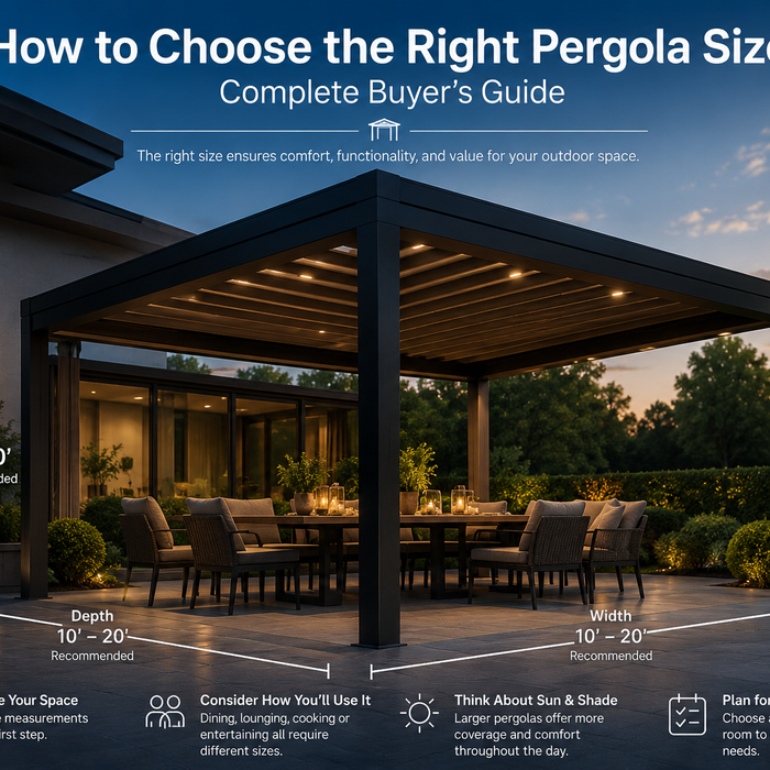 How to Choose the Right Pergola Size: Complete Buyer's Guide
