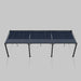Midtown Modular pergola, aluminum frame, Sunbrella Blue, Triple