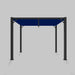 Midtown Modular pergola, aluminum frame, Terylast Blue canopy