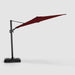 Midtown Supreme cantilever umbrella, Black pole, Sunbrella Burgundy