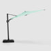 Midtown Supreme cantilever umbrella, Black pole, Sunbrella Canvas Glacier