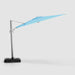 Midtown Supreme cantilever umbrella, Silver pole, Sunbrella Capri