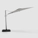 Midtown Supreme cantilever umbrella, Silver pole, Sunbrella Infused Gem