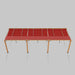 Midtown Modular pergola, wood frame, Sunbrella Red, Triple