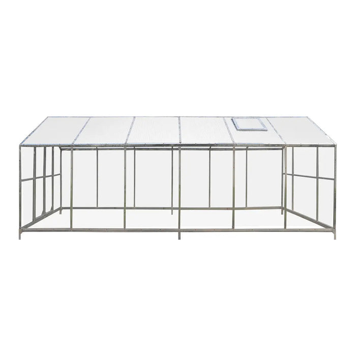 TMG Heavy Series 8' x 20' Greenhouse Kit with Galvanized Steel Frame, Polycarbonate Roof and Crystal-Clear Walls — TMG-GH821