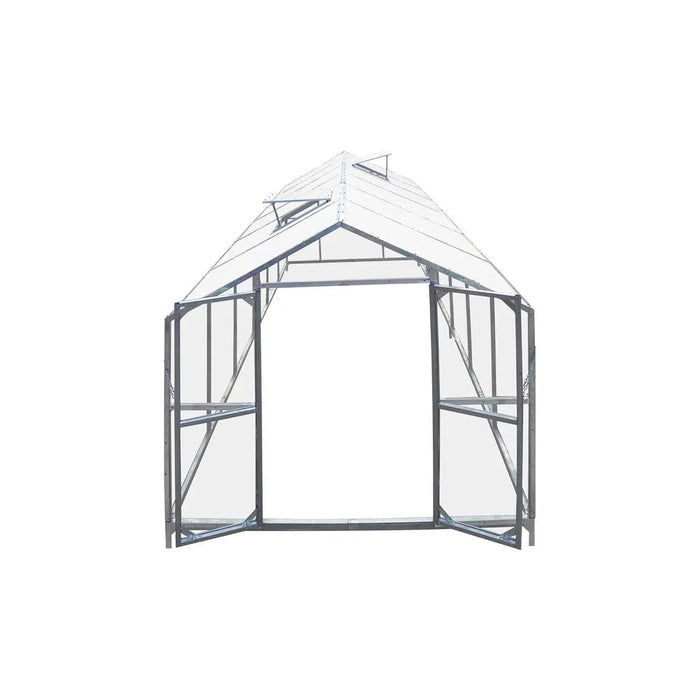 TMG Heavy Series 8' x 20' Greenhouse Kit with Galvanized Steel Frame, Polycarbonate Roof and Crystal-Clear Walls — TMG-GH821