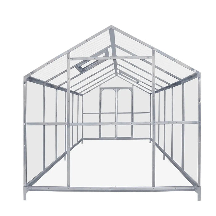 TMG Heavy Series 8' x 20' Greenhouse Kit with Galvanized Steel Frame, Polycarbonate Roof and Crystal-Clear Walls — TMG-GH821