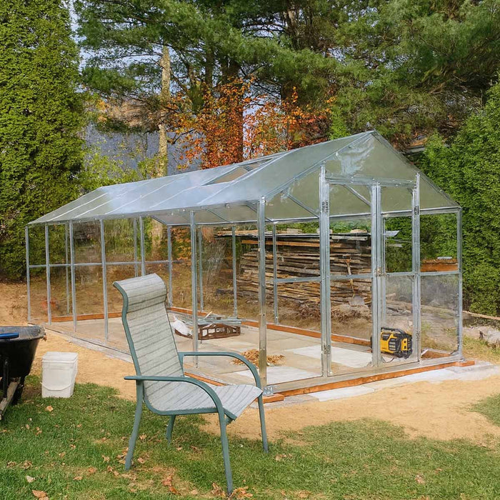 TMG Heavy Series 8' x 20' Greenhouse Kit with Galvanized Steel Frame, Polycarbonate Roof and Crystal-Clear Walls — TMG-GH821