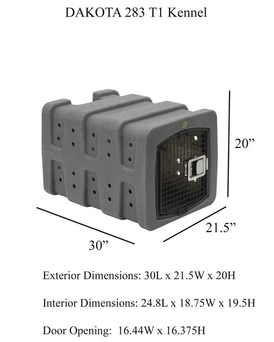 Dakota 283 - T1 Low Profile Kennel for Trucks
