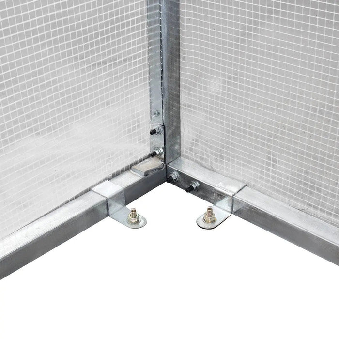 8' x 13' Greenhouse Grow Tent with 20 Mil Ripstop Leno Mesh PVC Cover, Galvanized Steel Frame and Roll-Up Windows — TMG-GH813