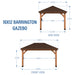 Barrington 16ft x 12ft gazebo metric dimensions diagram