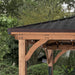 Barrington 16ft x 12ft cedar gazebo exterior roof view