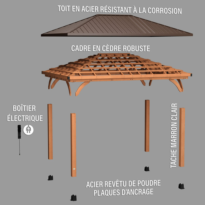 Barrington 16ft x 12ft exploded assembly diagram French