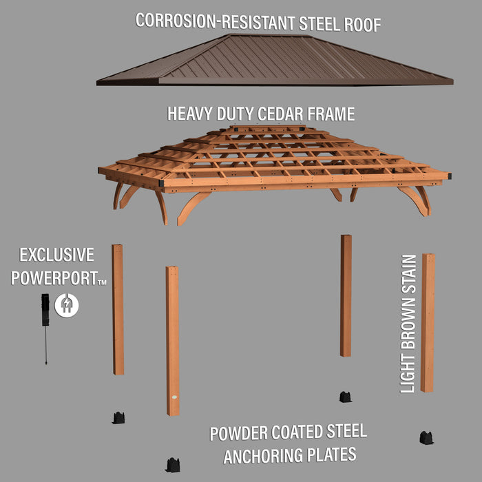 Barrington 16ft x 12ft exploded assembly diagram English