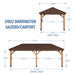 Barrington 24ft x 12ft gazebo metric dimensions diagram