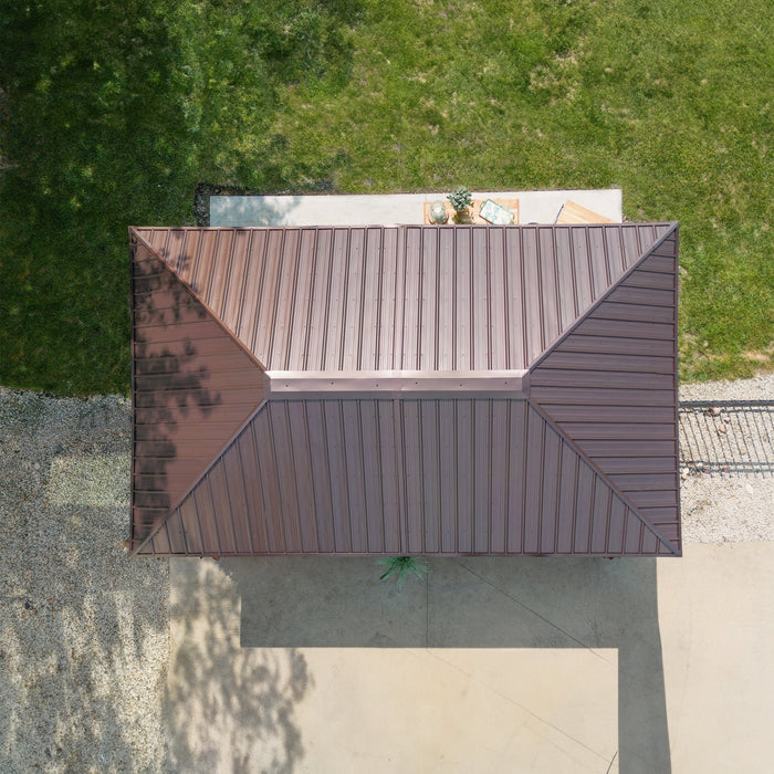 Barrington 24ft x 12ft galvanized steel roof exterior detail