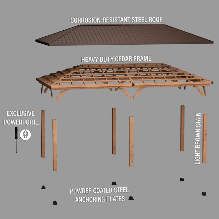 Barrington 24ft x 12ft exploded assembly diagram English