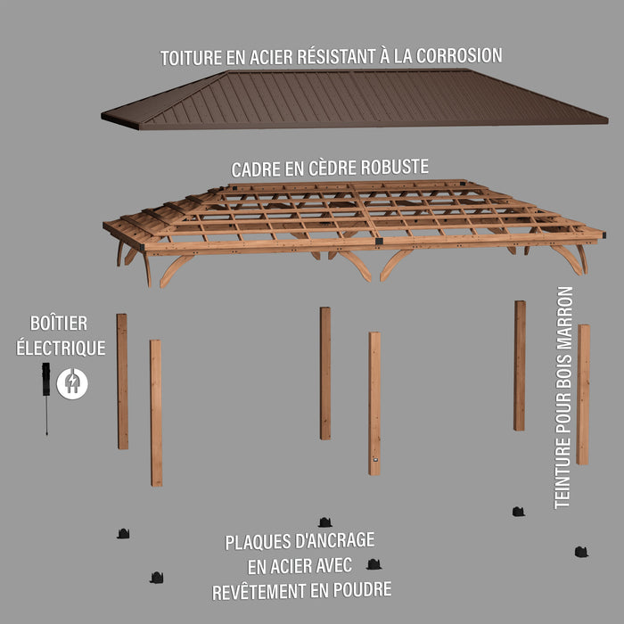 Barrington 24ft x 12ft exploded assembly diagram French