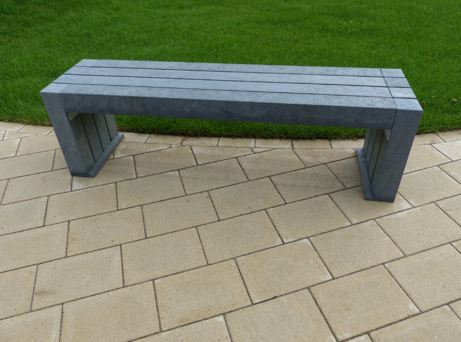 Calero Bench grey recycled plastic outdoor bench