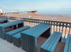 Calero Bench grey recycled plastic bench perspective