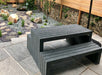Calero Bench grey backless outdoor bench installation