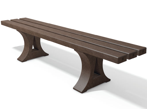 Canetti recycled plastic bench in brown