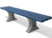 Canetti recycled plastic bench in grey-blue
