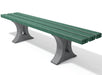 Canetti recycled plastic bench in grey-green