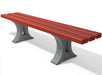 Canetti recycled plastic bench in grey-red