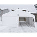 Gazebo Penguin Deluxe Double Car Shelter 18 ft x 20 ft in white