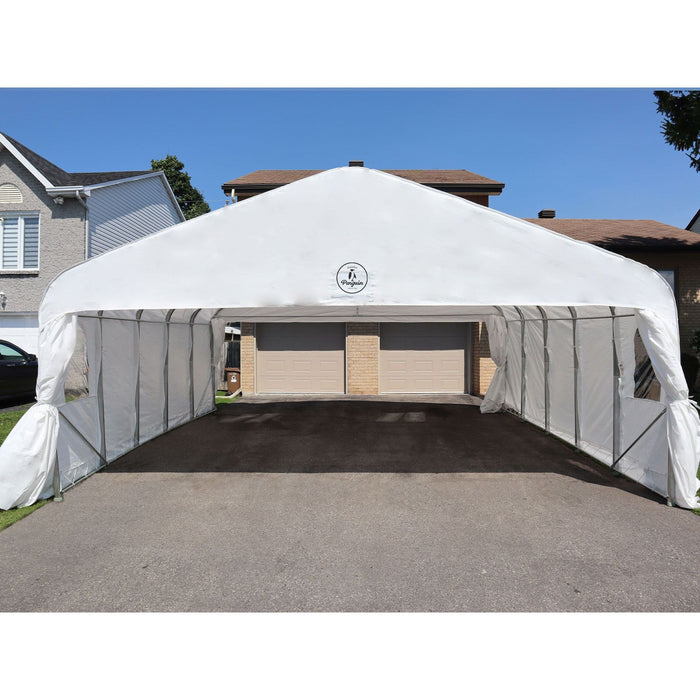 Gazebo Penguin Deluxe Double Car Shelter 18 ft x 20 ft detail
