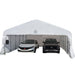 Gazebo Penguin Deluxe Double Car Shelter 20 ft x 20 ft interior and frame view