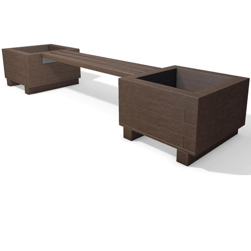 Killarney modular recycled plastic bench and planter system