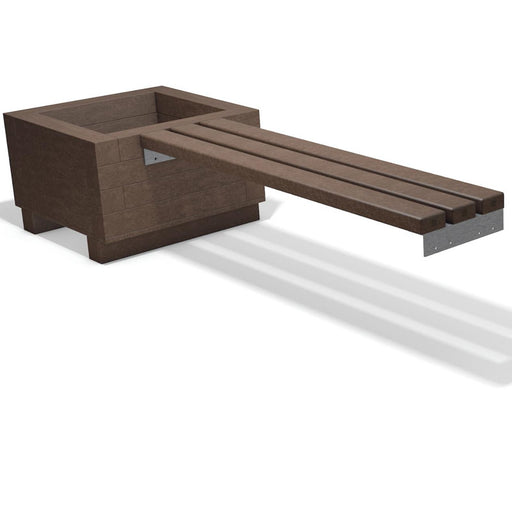 Killarney modular bench base element with integrated planters