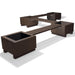 Killarney modular recycled plastic bench and planter outdoor installation