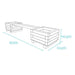 Killarney modular recycled plastic bench with planter modules