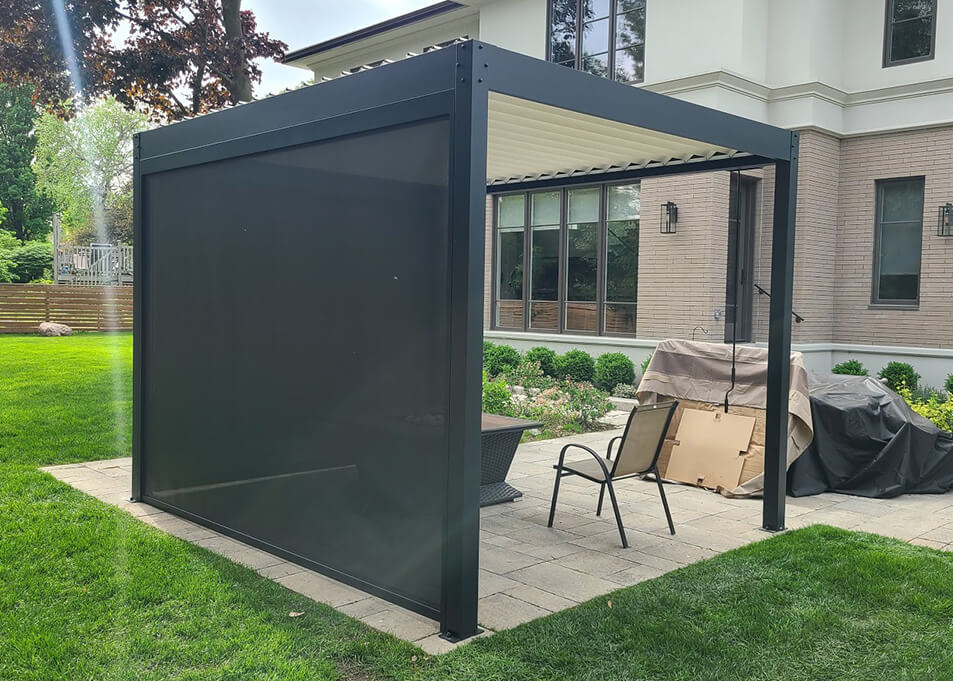 LOUSOL 10 by 12 pergola with louvered roof
