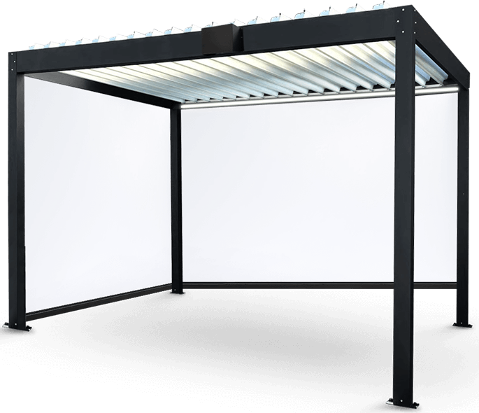 LOUSOL aluminum pergola kit component and feature details