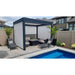 LOUSOL 10 x 12 louvered pergola kit with retractable manual zip screen