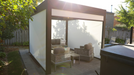 LOUSOL aluminum louvered pergola with retractable ZIP screens