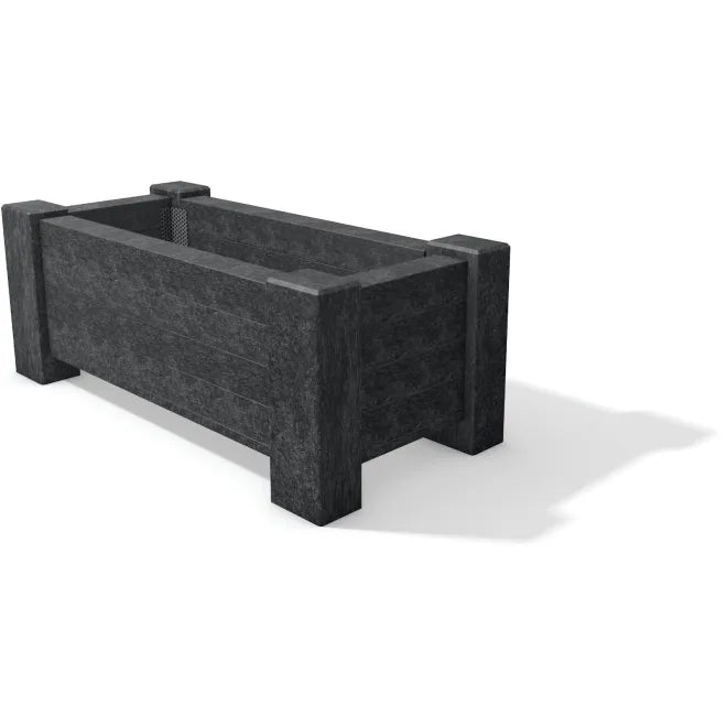 Muscari recycled plastic planter in black