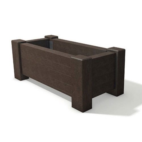 Muscari recycled plastic planter in brown
