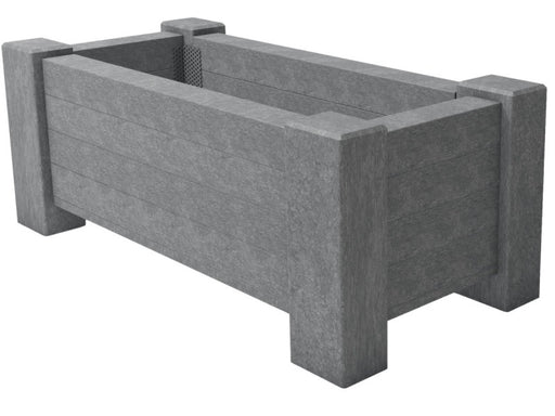 Muscari recycled plastic planter in grey
