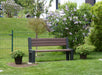 Muskoka Bench recycled plastic outdoor seating detail