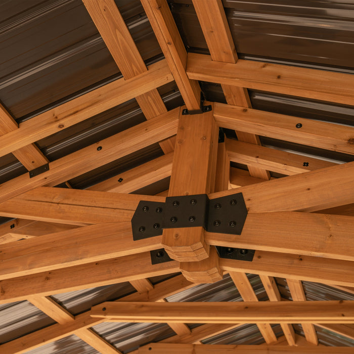 Norwood 20ft x 12ft interior cedar roof framing detail