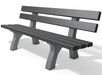 Piccadilly Bench 6'7" grey-black recycled plastic bench