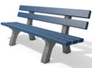 Piccadilly Bench 6'7" grey-blue recycled plastic bench