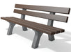 Piccadilly Bench 6'7" grey-brown recycled plastic bench