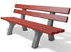 Piccadilly Bench 6'7" grey-red recycled plastic bench
