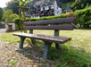 Piccadilly Bench recycled plastic park bench in outdoor setting